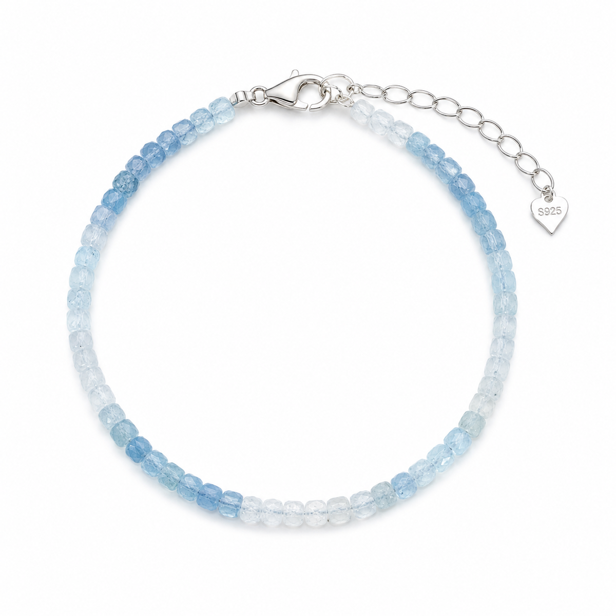 Ocean Veil Aquamarine Bracelet — full view