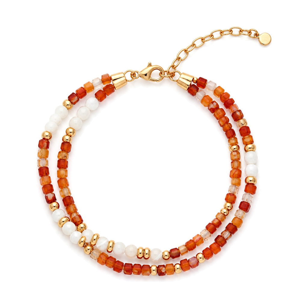Ember Mother-of-Pearl Wrap Bracelet — full view