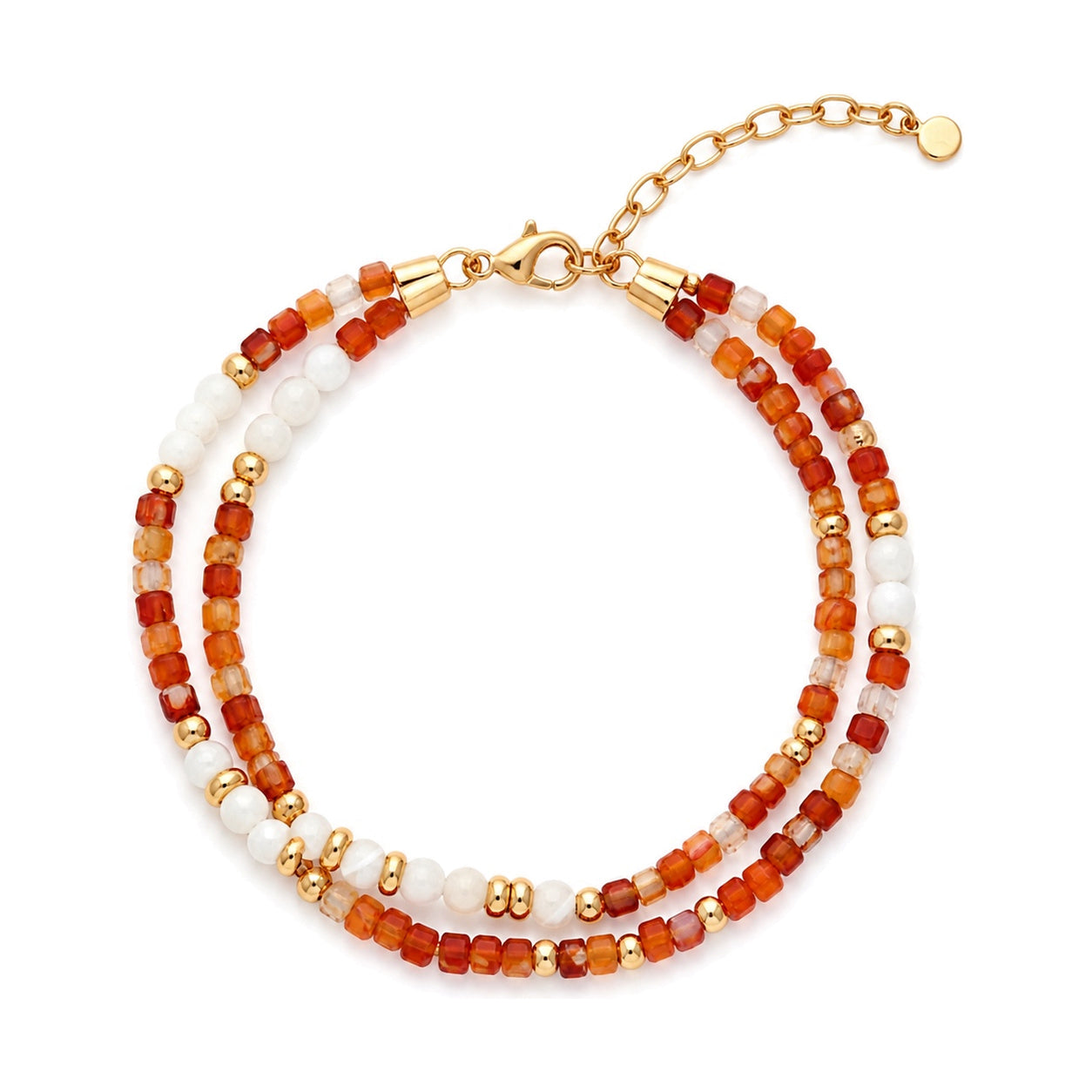 Ember Mother-of-Pearl Wrap Bracelet — full view