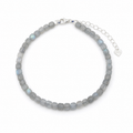 Moonlit Haze Gray Moonstone Bracelet — full view
