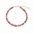 Rose Mosaic Tourmaline Bracelet — full view