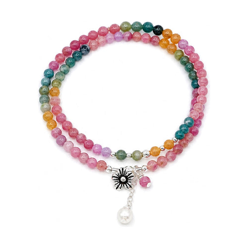 Blush Sun Orbit Wrap Bracelet — full view