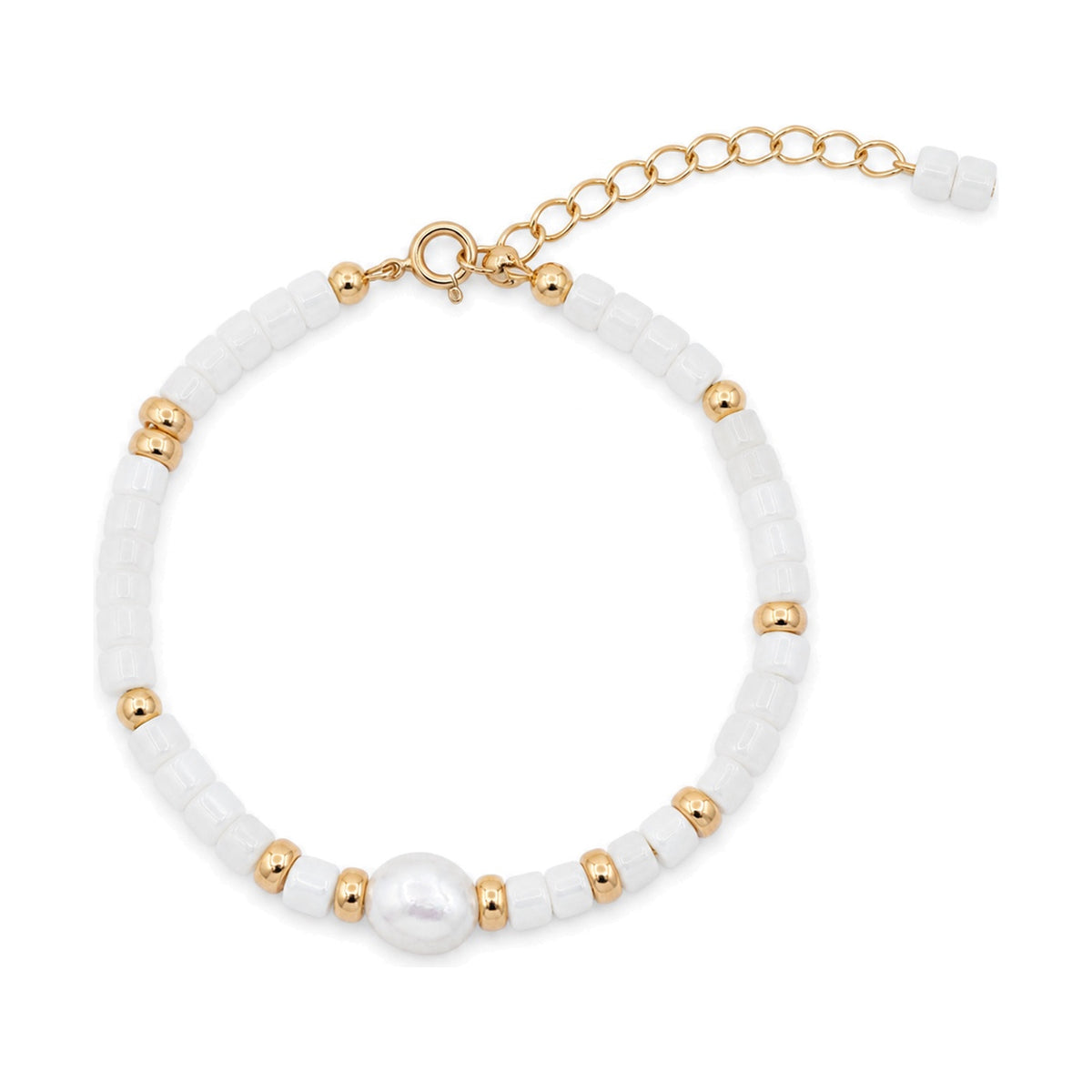 Mother-of-Pearl Frost Bracelet — full view