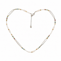 Confetti Pearl Line Necklace — full view