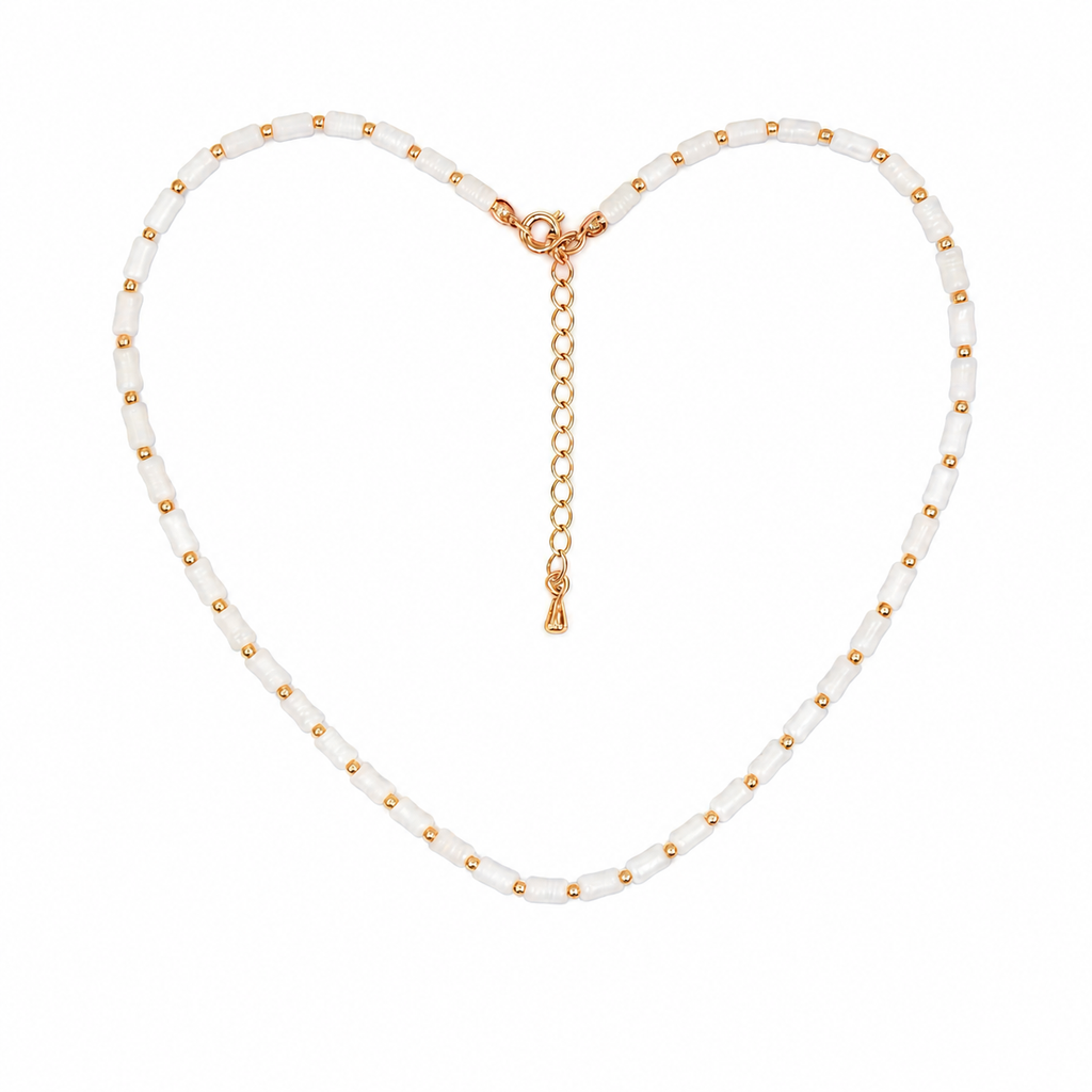 Mother-of-Pearl Whisper Necklace — full view