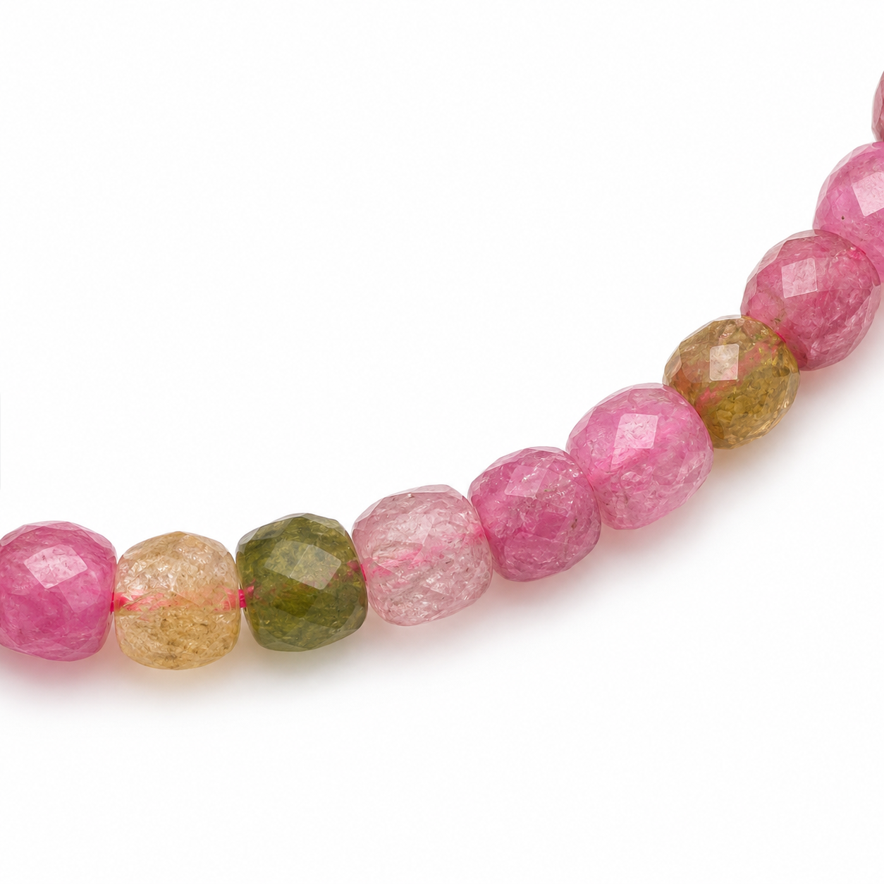 Rose Mosaic Tourmaline Bracelet — detail view