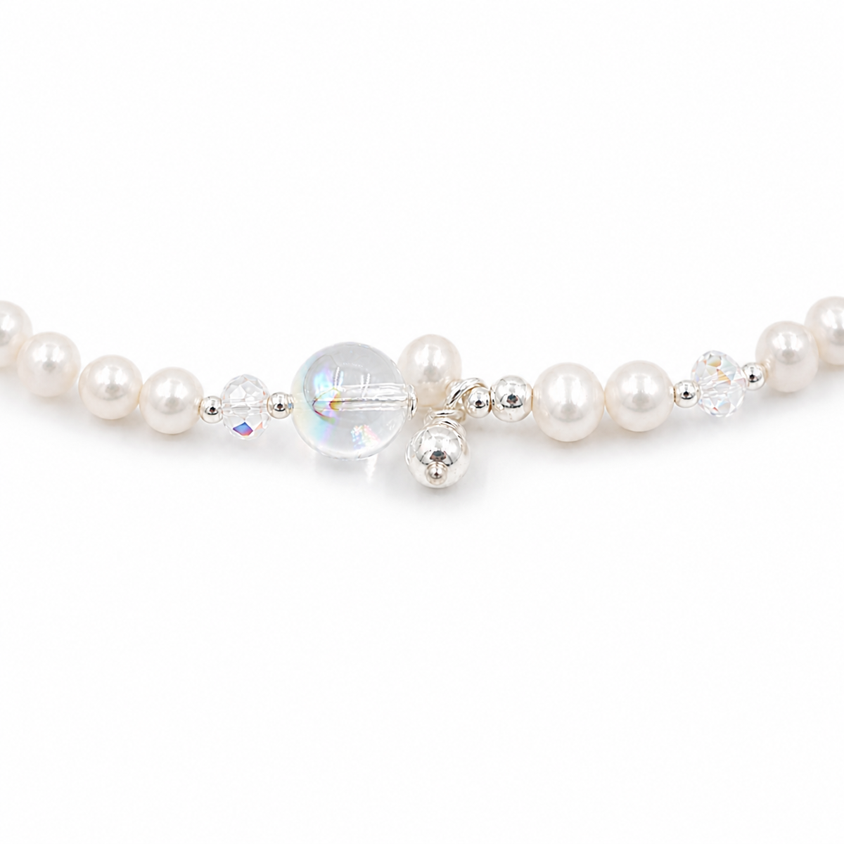 Iridescent Heart Bracelet — detail view