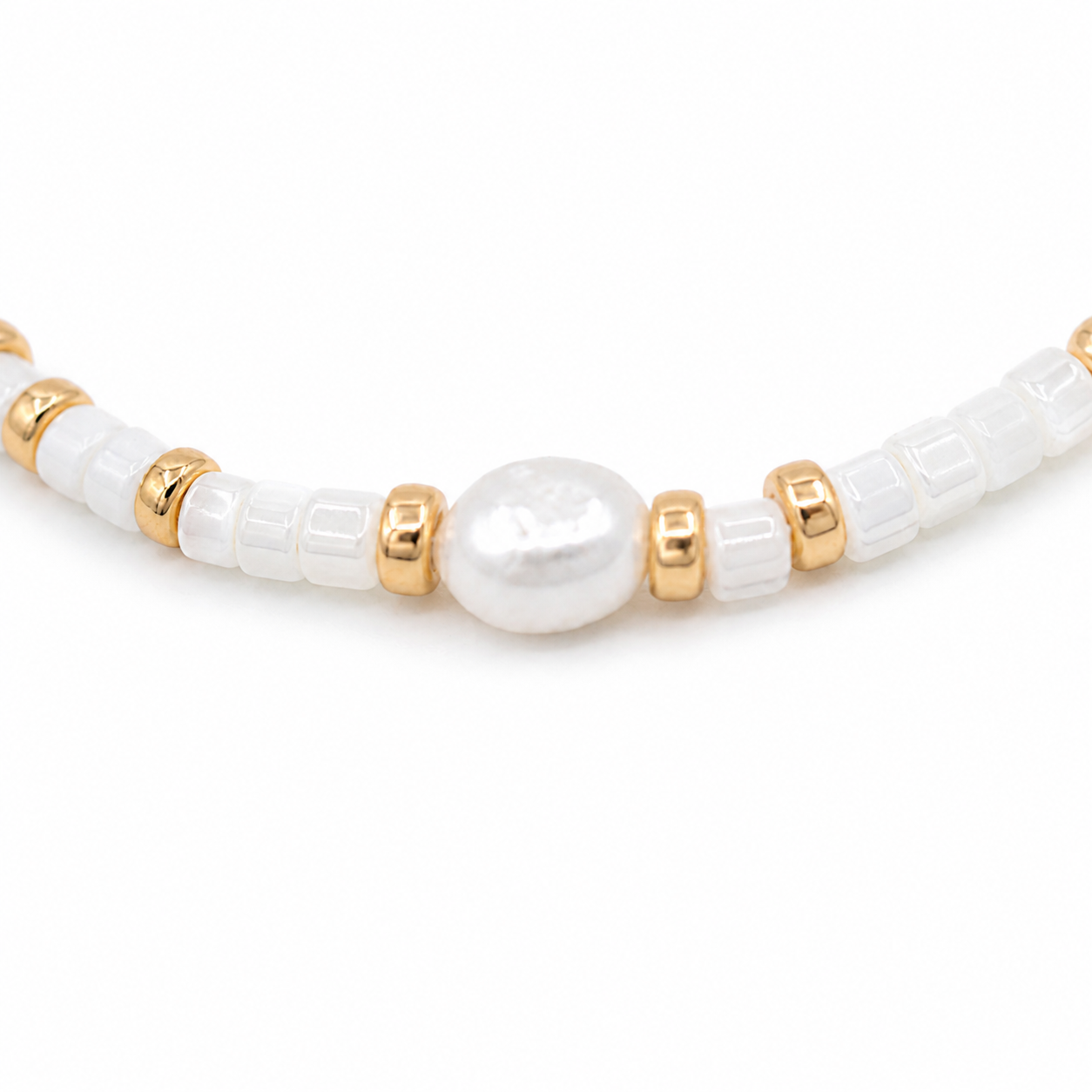 Mother-of-Pearl Frost Bracelet — detail view
