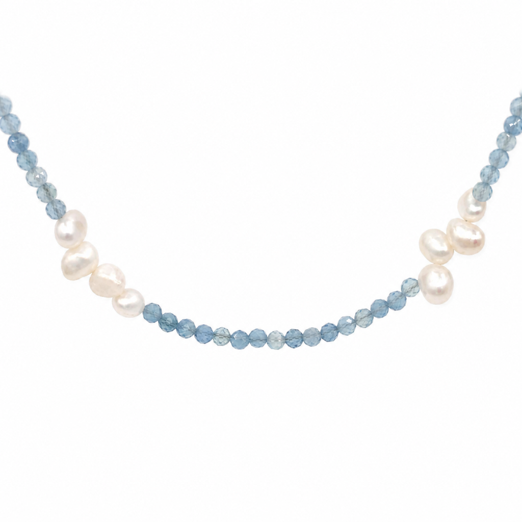 Blue Current Necklace — detail view