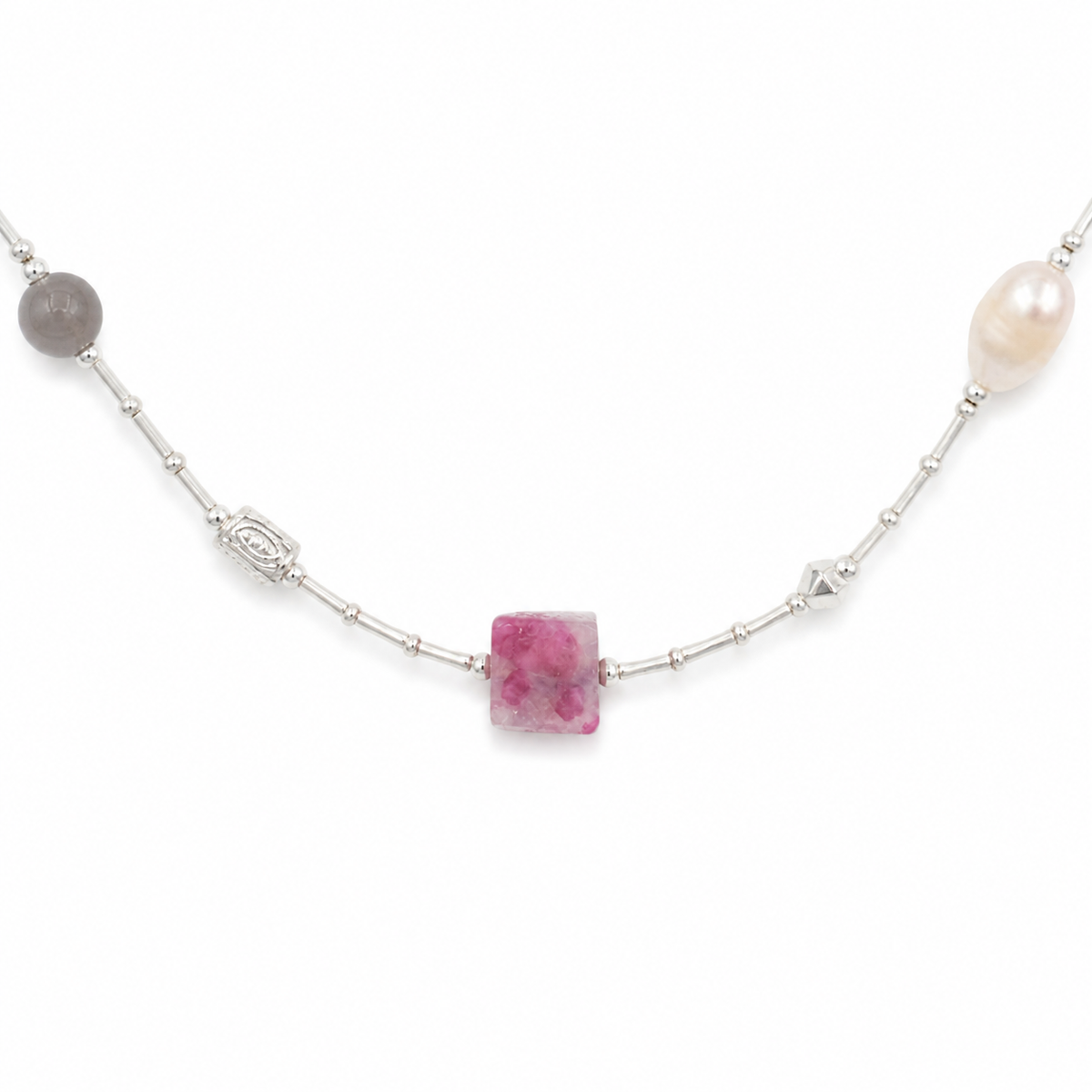 Chromatic Constellation Necklace — detail view