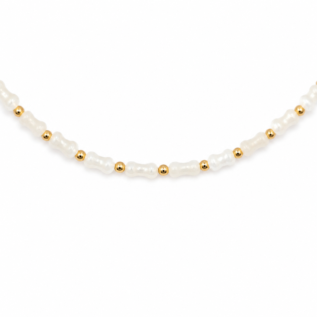 Mother-of-Pearl Whisper Necklace — detail view