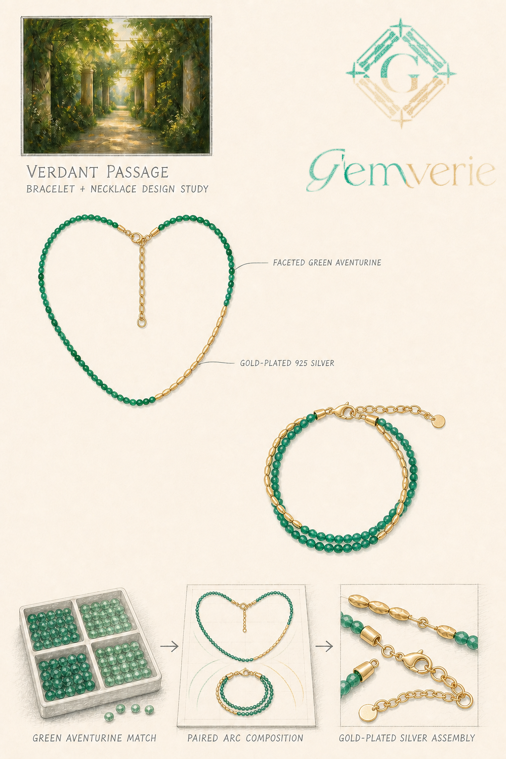 Verdant Passage Bracelet — hand-drawn design