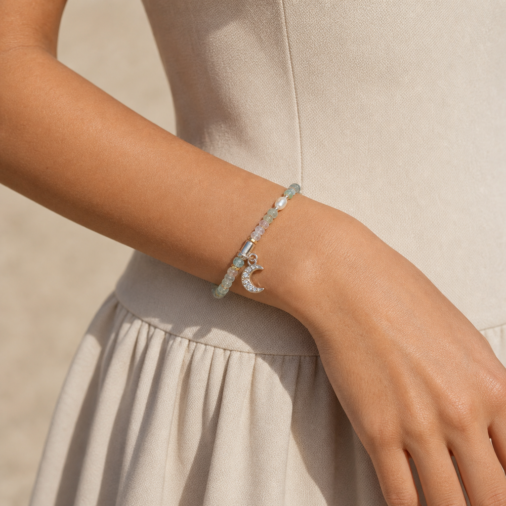 Tidal Moon Bracelet — worn view