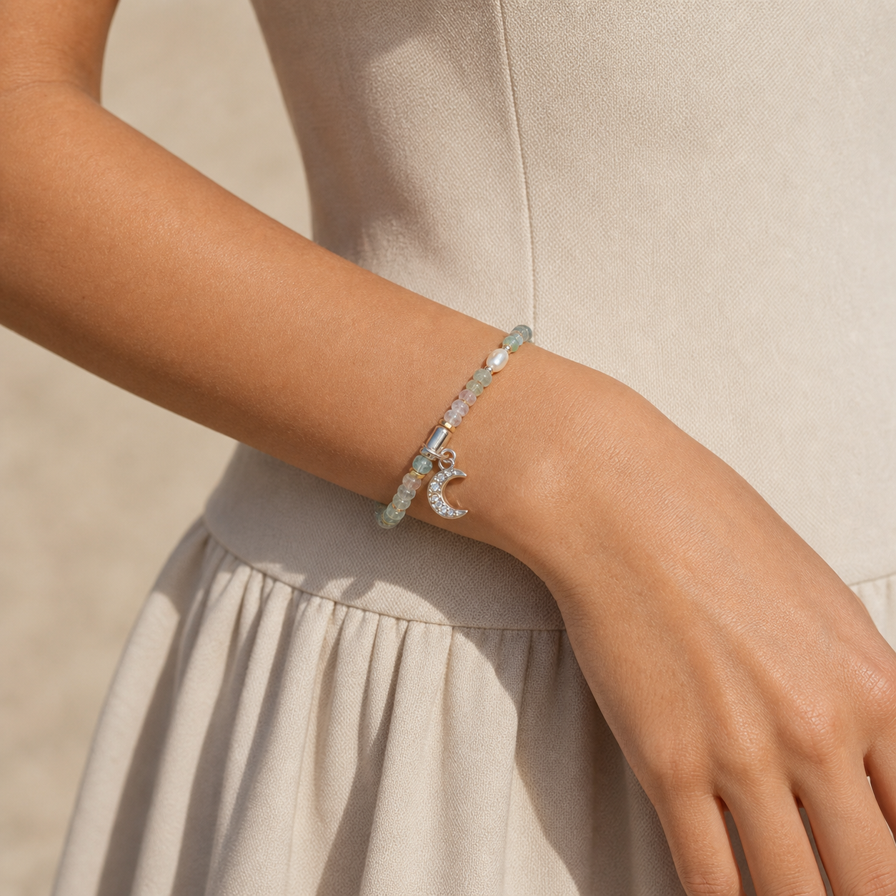 Tidal Moon Bracelet — worn view