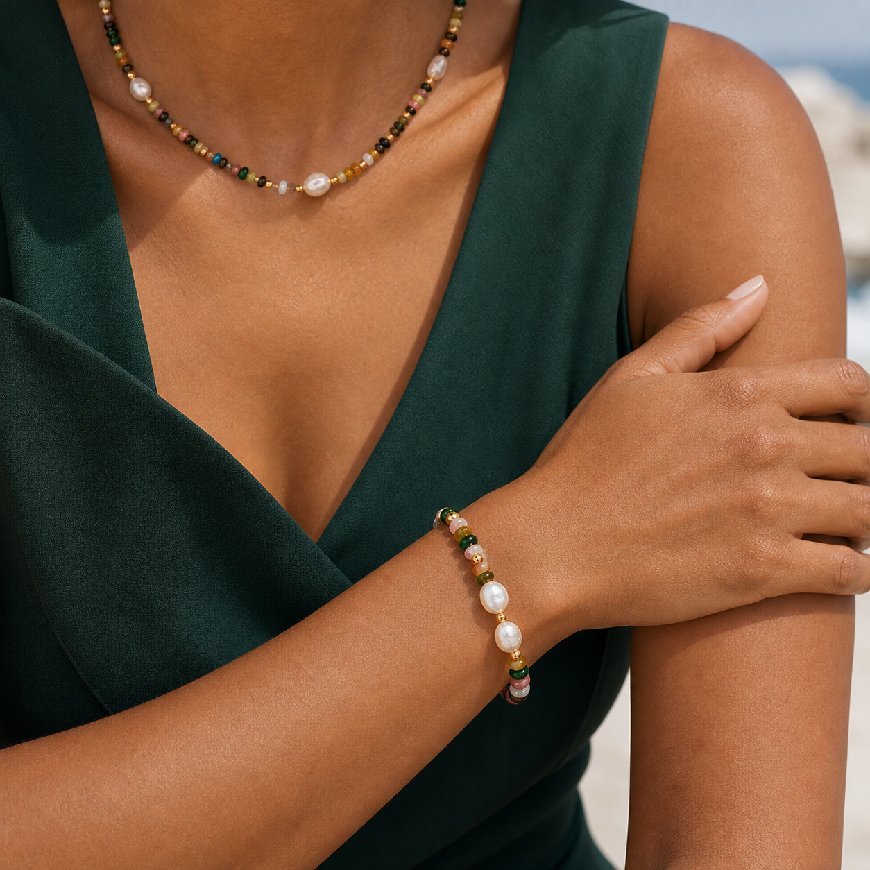 Carnival Lustre Bracelet — worn view
