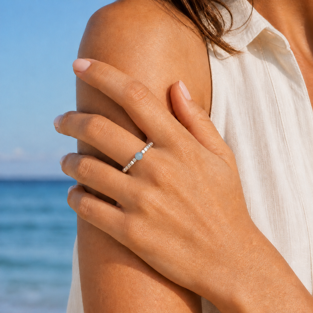 Sky Point Ring — worn view