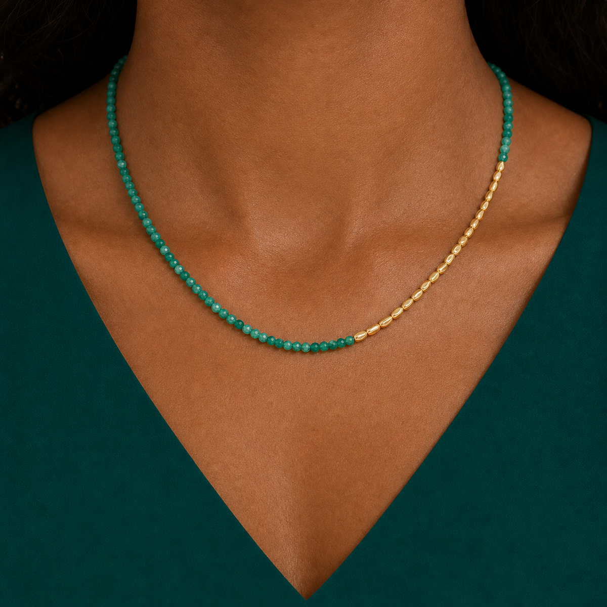 Verdant Passage Necklace — worn view